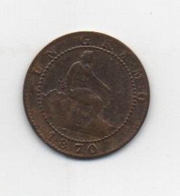 G. PROVISIONAL DEL AÑO 1870 DE 1 CENTIMO